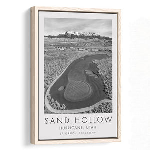 Sand Hollow Golf Course, Hole 4, Utah, Golf Art Print, Floating Frame, Framed Canvas Print Wall Art