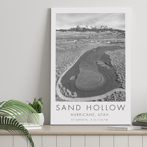 Sand Hollow Golf Course, Hole 4, Utah, Golf Art Print, Gift for him, Canvas Print Wall Art