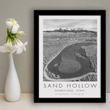Sand Hollow Golf Course, Hole 4, Utah, Golf Art, Gift for him, Framed Art Print Wall Decor