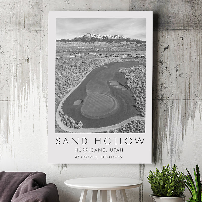 Sand Hollow Golf Course, Hole 4, Utah, Golf Art Print, Gift for him, Canvas Print Wall Art