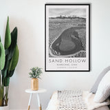 Sand Hollow Golf Course, Hole 4, Utah, Golf Art Print, Floating Frame, Framed Canvas Print Wall Art