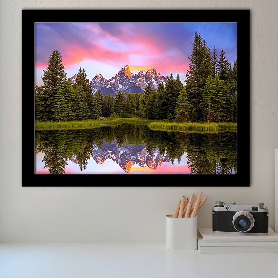 Schwabacher'S Landing At Sunrise Resize, Framed Art Print Wall Decor, Framed Picture