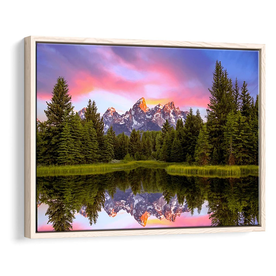 Schwabacher'S Landing At Sunrise Resize, Framed Canvas Print Wall Art Decor,Floating Frame