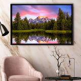 Schwabacher'S Landing At Sunrise Resize, Framed Canvas Print Wall Art Decor,Floating Frame