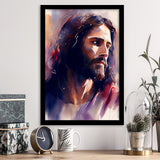 Serene Jesus Christ Water Color, Framed Art Print Wall Decor, Framed Picture