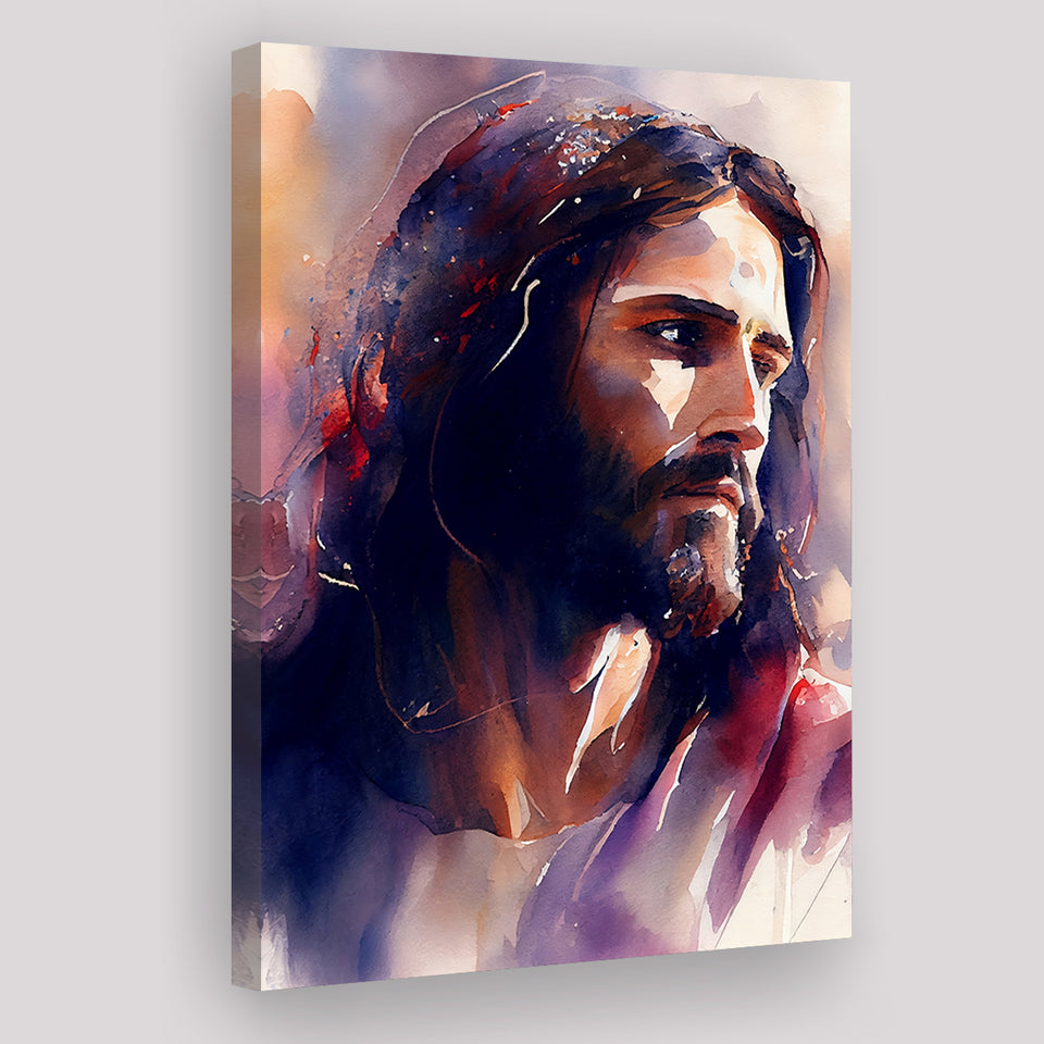 Serene Jesus Christ Water Color, Canvas Painting, Canvas Prints Wall Art Decor