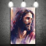 Serene Jesus Christ Water Color, Canvas Painting, Canvas Prints Wall Art Decor