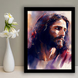 Serene Jesus Christ Water Color, Framed Art Print Wall Decor, Framed Picture