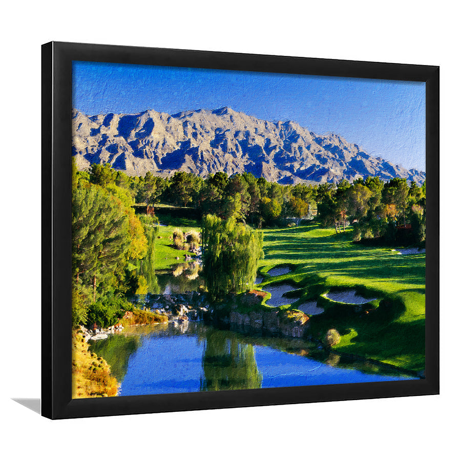 Shadow Creek Golf Club Hole 18, North Las Vegas, Golf Art, Gift for him, Framed Art Prints Wall Decor