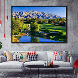 Shadow Creek Golf Club Hole 18, North Las Vegas, Golf Art Print, Gift for him, Framed Canvas Prints Wall Art