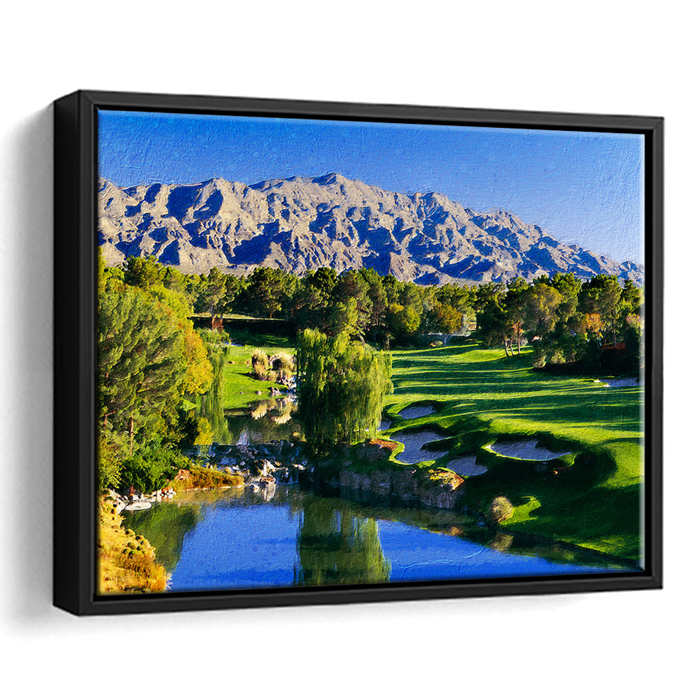 Shadow Creek Golf Club Hole 18, North Las Vegas, Golf Art Print, Gift for him, Framed Canvas Prints Wall Art