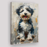 Sheepadoodle Oil Painting Portrait, Pet Art, Canvas Prints Wall Art Decor, Painting Canvas