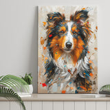 Shetland Sheepdog, Dog Portrait Painting, Animal Art, Canvas Prints Wall Art Decor, Painting Canvas