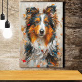 Shetland Sheepdog, Dog Portrait Painting, Animal Art, Canvas Prints Wall Art Decor, Painting Canvas