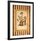 Silly Cowboy Goose Bathroom Wall Art Print, Funny Western Duck, Silly Goose Nursery Decor, Framed Art Print White Border