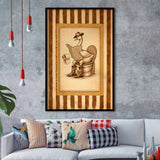 Silly Cowboy Goose Bathroom Wall Art Print, Funny Western Duck, Silly Goose Nursery Decor, Framed Art Print, Fine Art Wall Decor