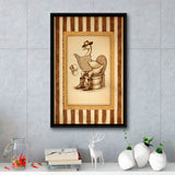 Silly Cowboy Goose Bathroom Wall Art Print, Funny Western Duck, Silly Goose Nursery Decor, Framed Canvas Print, Floating Frame