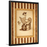 Silly Cowboy Goose Bathroom Wall Art Print, Funny Western Duck, Silly Goose Nursery Decor, Framed Art Print, Fine Art Wall Decor