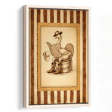 Silly Cowboy Goose Bathroom Wall Art Print, Funny Western Duck, Silly Goose Nursery Decor, Framed Canvas Print, Floating Frame