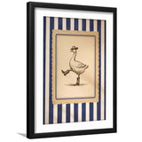 Silly Cowboy Goose Wall Art, Funny Western Dancing Duck, Rustic Vintage Cowboy Artwork, Framed Art Print White Border