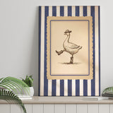 Silly Cowboy Goose Wall Art, Funny Western Dancing Duck, Rustic Vintage Cowboy Artwork, Canvas Print Wall Art, Wall Decor