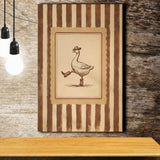 Silly Cowboy Goose Wall Art Print, Western Dancing Duck, Rustic Vintage Cowboy, Canvas Print Wall Art, Wall Decor