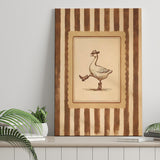 Silly Cowboy Goose Wall Art Print, Western Dancing Duck, Rustic Vintage Cowboy, Canvas Print Wall Art, Wall Decor
