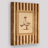 Silly Cowboy Goose Wall Art Print, Western Dancing Duck, Rustic Vintage Cowboy, Canvas Print Wall Art, Wall Decor