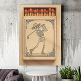 Skeleton Golfer Matchbook, Vintage Western Golf Wall Art, Retro Cowboy Print, Cool Golf Gift, Canvas Print Wall Art, Wall Decor