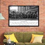 Solvay Conference World'S Most Notable Physicists,Solvay Conference 1927, Framed Art Print Wall Decor, Framed Picture