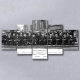 Solvay Conference World'S Most Notable Physicists,Solvay Conference 1927, Multi Panel Canvas Print Wall Art, 5 Mixed Panel