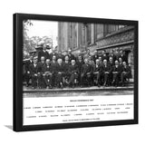 Solvay Conference World'S Most Notable Physicists,Solvay Conference 1927, Framed Art Print Wall Decor, Framed Picture
