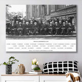 Solvay Conference World's Most Notable Physicists,Solvay Conference 1927, Canvas Print Wall Art Decor, Landscape Art Print