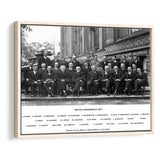 Solvay Conference World'S Most Notable Physicists,Solvay Conference 1927, Framed Canvas Print Wall Art Decor,Floating Frame