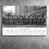 Solvay Conference World's Most Notable Physicists,Solvay Conference 1927, Canvas Print Wall Art Decor, Landscape Art Print