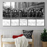 Solvay Conference World'S Most Notable Physicists,Solvay Conference 1927, Extra Large Multi 5 Panel Canvas Print Wall Art Decor