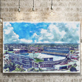 Spartan Stadium WaterColor Canvas Prints, East Lansing Michigan Watercolor, Stadium Art Gifts