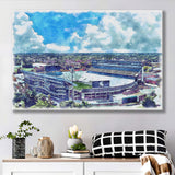 Spartan Stadium WaterColor Canvas Prints, East Lansing Michigan Watercolor, Stadium Art Gifts