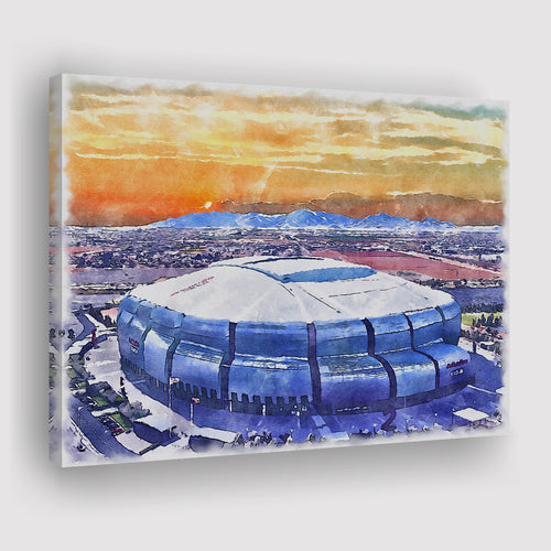 State Farm Stadium WaterColor Canvas Prints, Atlanta Georgia Watercolor, Stadium Art Gifts