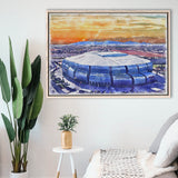 State Farm Stadium WaterColor Framed Canvas Prints, Atlanta Georgia Watercolor, Stadium Art Gifts, Floating Frame