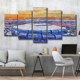 State Farm Stadium WaterColor 5 Panels Mix Canvas Prints, Atlanta Georgia Watercolor, Large Stadium Canvas