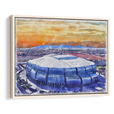 State Farm Stadium WaterColor Framed Canvas Prints, Atlanta Georgia Watercolor, Stadium Art Gifts, Floating Frame