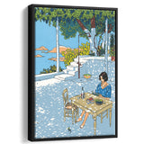 Summer By Vittorio Giardino, Frame Me  By Vittorio Giardino Canvas,Framed Canvas Prints Wall Art Decor, Floating Frame