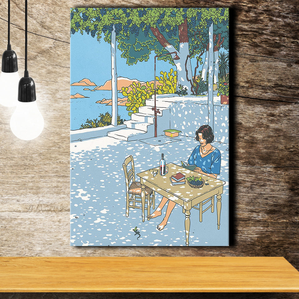 Summer By Vittorio Giardino, Frame Me  By Vittorio Giardino Canvas, Summer Print Painting, Canvas Painting, Canvas Print Wall Art Decor