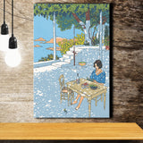 Summer By Vittorio Giardino, Frame Me  By Vittorio Giardino Canvas, Summer Print Painting, Canvas Painting, Canvas Print Wall Art Decor