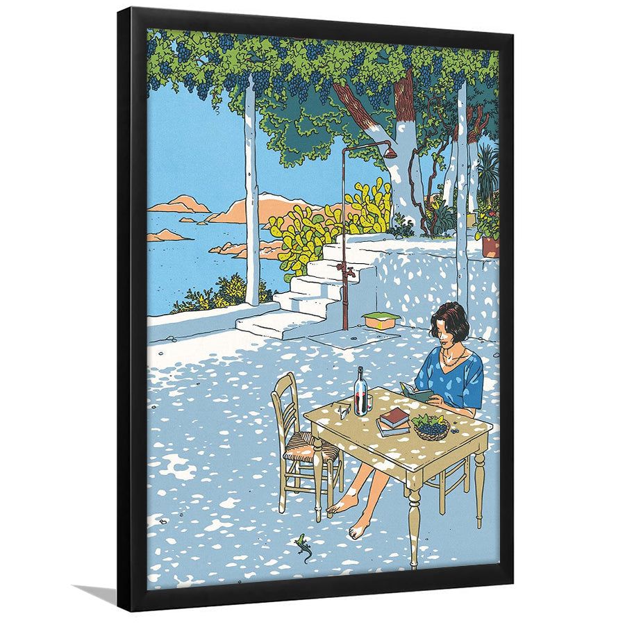 Summer By Vittorio Giardino, Frame Me By Vittorio Giardino , Summer Print Painting,Framed Art Prints Wall Decor, Picture Framed