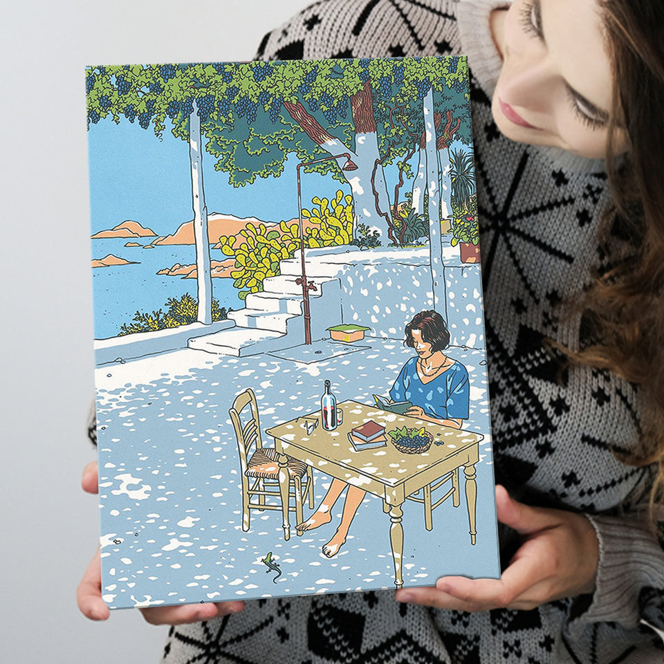 Summer By Vittorio Giardino, Frame Me  By Vittorio Giardino Canvas, Summer Print Painting, Canvas Painting, Canvas Print Wall Art Decor