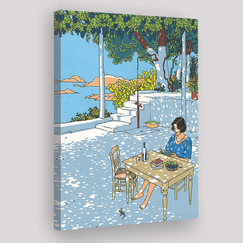 Summer By Vittorio Giardino, Frame Me  By Vittorio Giardino Canvas, Summer Print Painting, Canvas Painting, Canvas Print Wall Art Decor