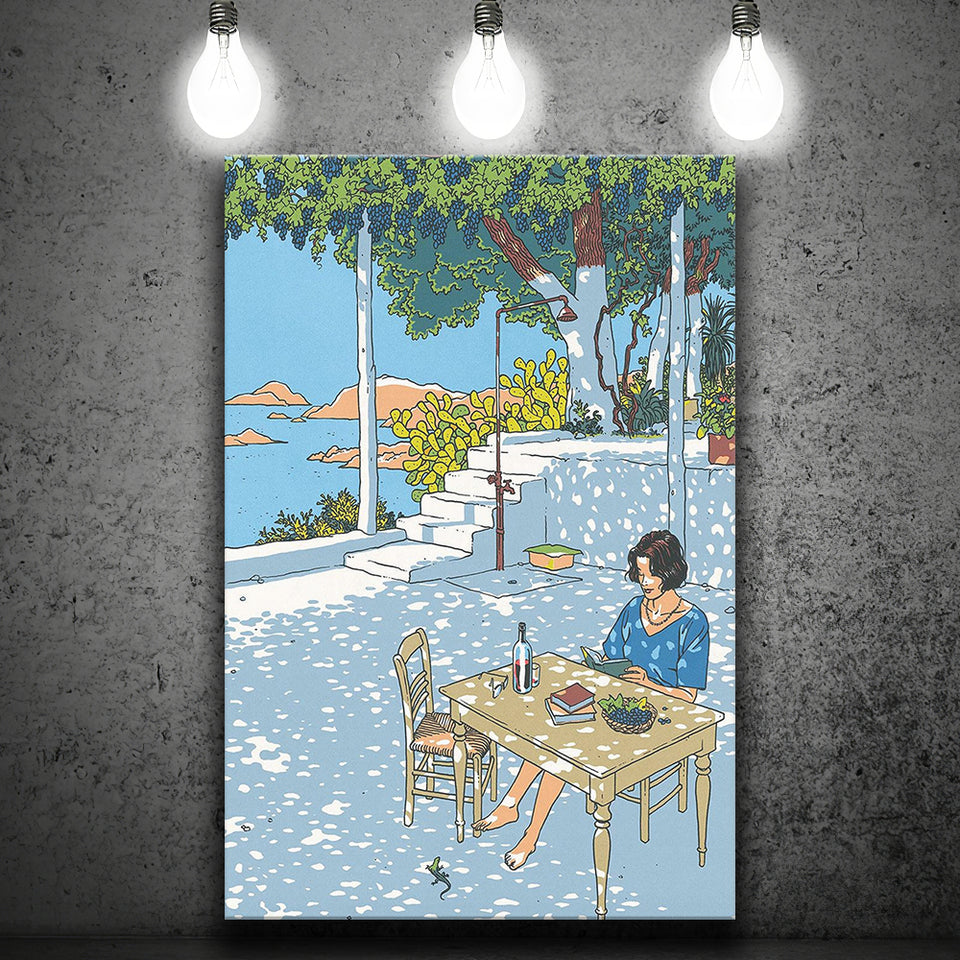 Summer By Vittorio Giardino, Frame Me  By Vittorio Giardino Canvas, Summer Print Painting, Canvas Painting, Canvas Print Wall Art Decor