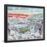 Sun Bowl Stadium WaterColor Framed Art Prints, El Paso Texas Watercolor, Stadium Art Gifts